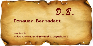 Donauer Bernadett névjegykártya