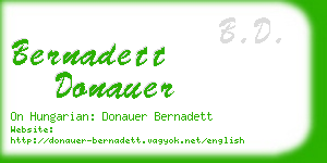 bernadett donauer business card